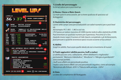 Diorama LEVEL UP! di compleanno